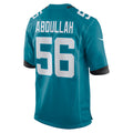 Ndoa J.Jaguars #56 Yasir Abdullah Teal Team Game Jersey