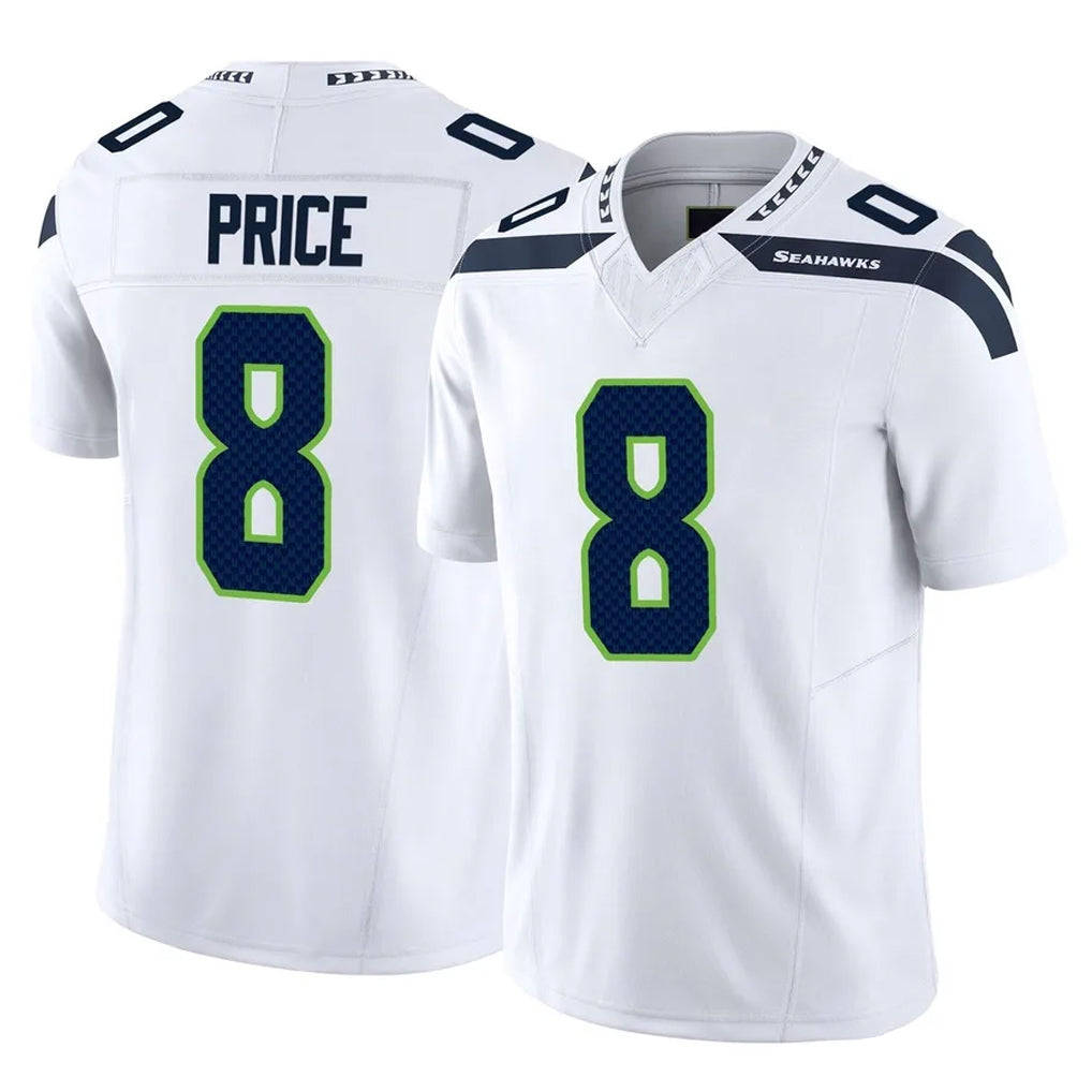 S.Seahawks #8 Jadarian Price Player White Limited Vapor F.U.S.E. Home Game Ndoa Stitched Jerseys