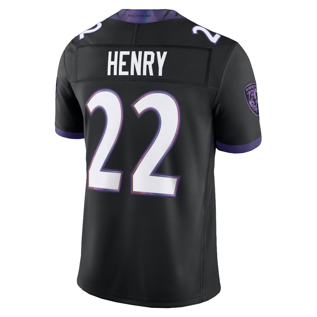 B.Ravens #22 Derrick Henry Player Black Limited Elite Home Game Ndoa Stitched Jerseys