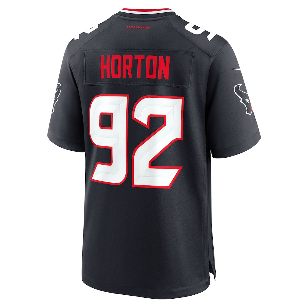 Ndoa H.Texans #92 Dylan Horton Navy Team Game Jersey
