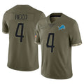 D.Lions #4 D.J. Reed Player Olive Salute To Service Limited Ndoa Stitched Jerseys