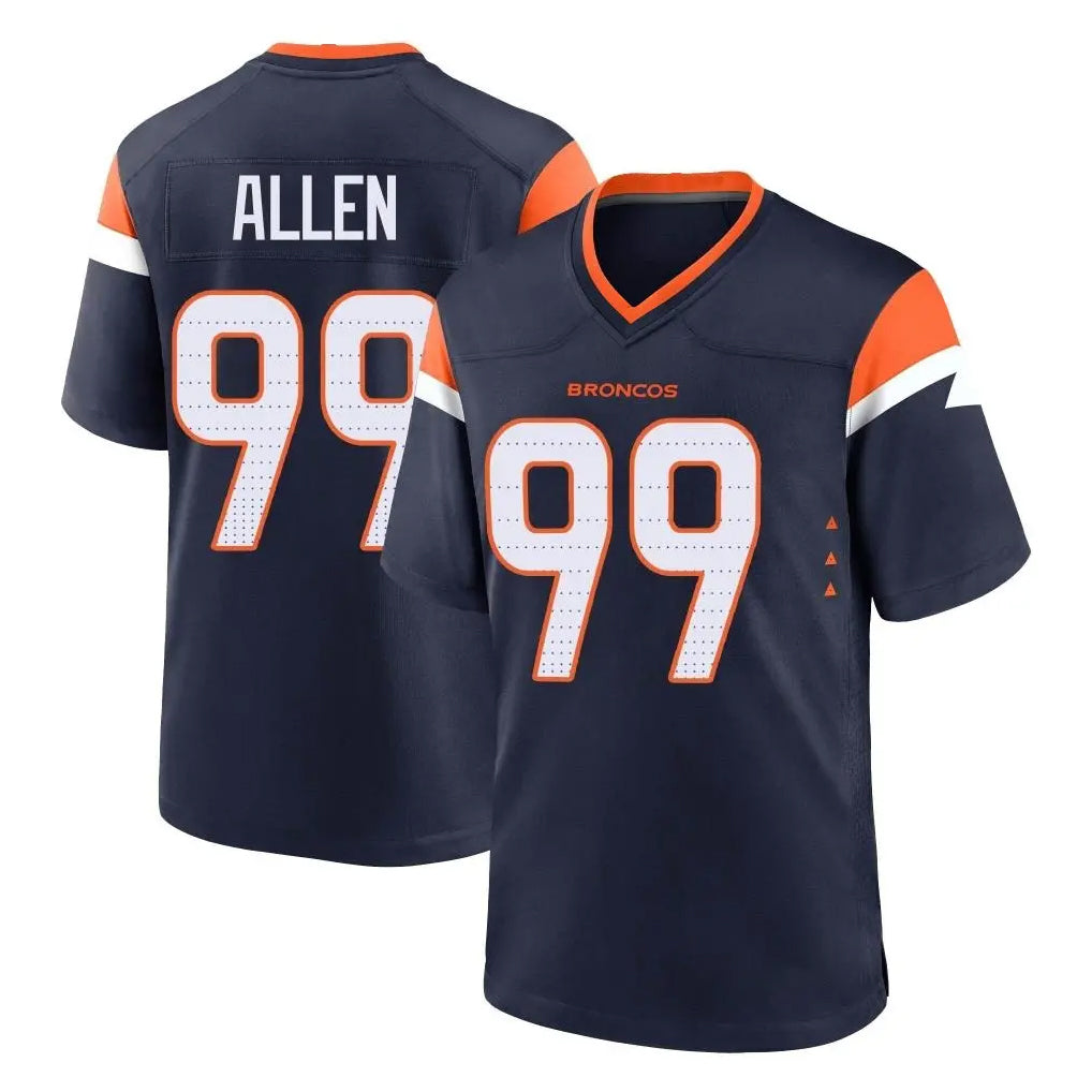 D.Broncos #99 Zach Allen Player Navy Home Game Ndoa Stitched Jerseys