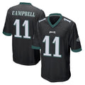 P.Eagles #11 Jihaad Campbell Player Black Home Game Ndoa Stitched Jerseys