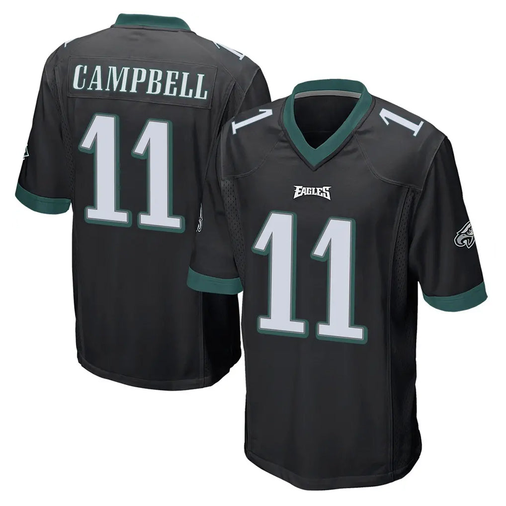 P.Eagles #11 Jihaad Campbell Player Black Home Game Ndoa Stitched Jerseys