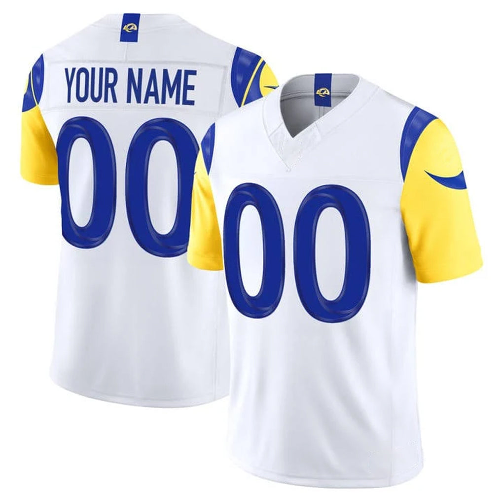 Custom LA.Rams White Vapor F.U.S.E. Limited Home Game Any Name & Numbers Ndoa Stitched Jerseys