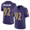 B.Ravens #92 Nnamdi Madubuike Player Purple Color Rush Vapor Untouchable Limited Home Game Ndoa Stitched Jerseys