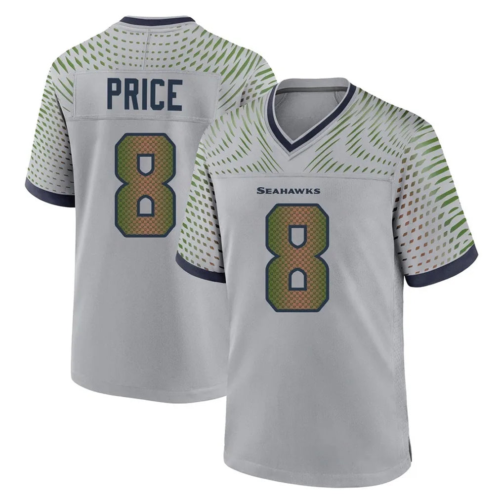 S.Seahawks #8 Jadarian Price Player Gray Rivalries Collection Home Game Ndoa Stitched Jerseys