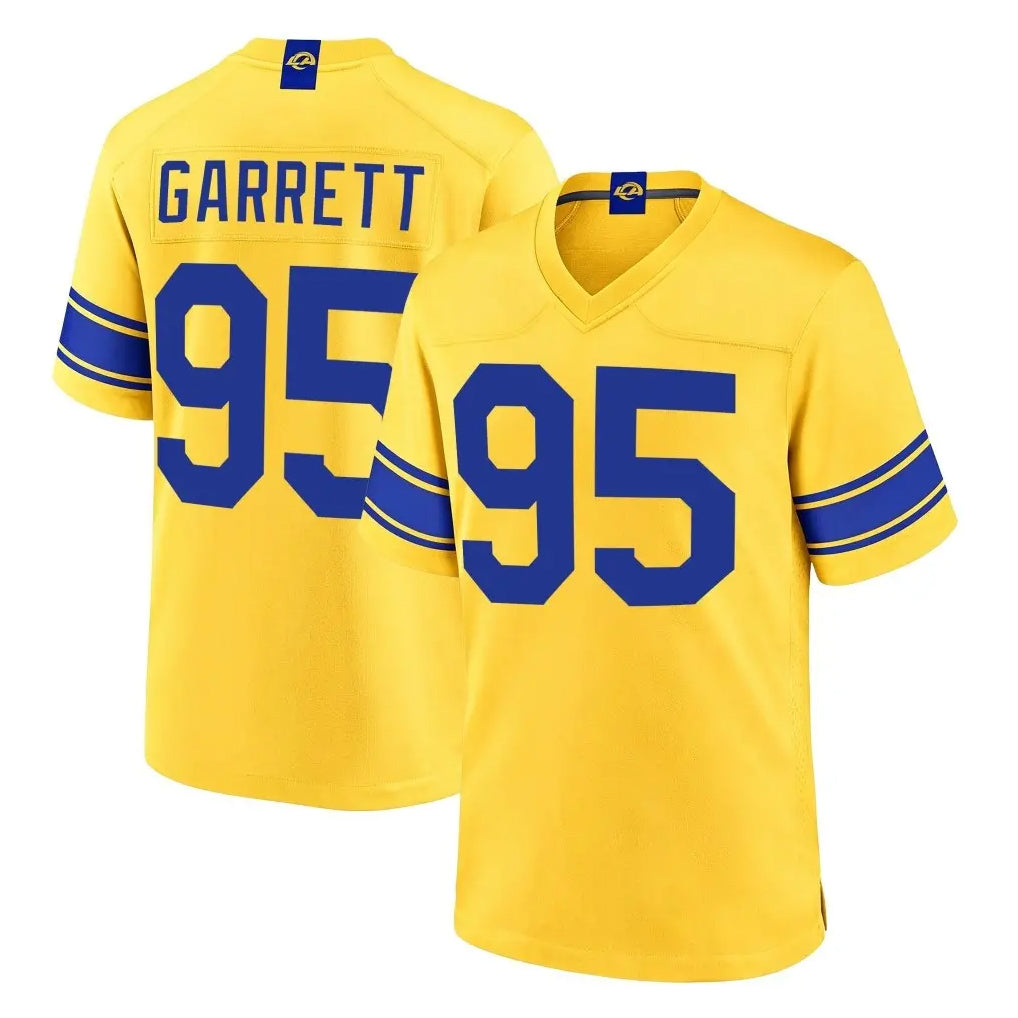 LA.Rams #95 Myles Garrett Player Gold Classic Sol Home Game Ndoa Stitched Jerseys