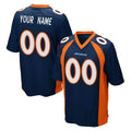 Custom D.Broncos Navy Game Any Name & Numbers Ndoa Stitched Jerseys