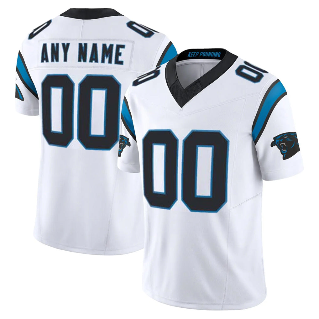 Custom C.Panthers White Vapor F.U.S.E. Limited Home Game Any Name & Numbers Ndoa Stitched Jerseys