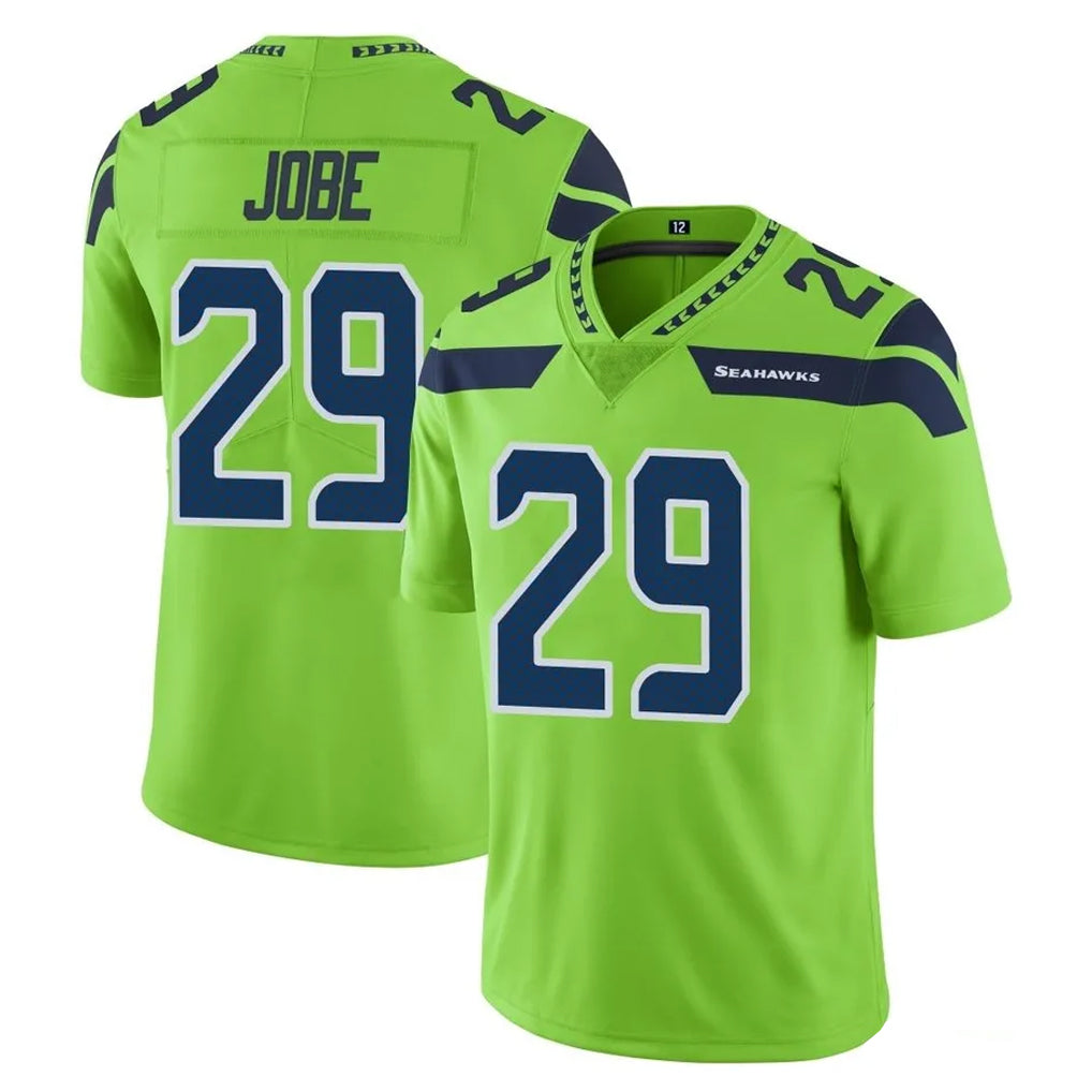 S.Seahawks #29 Josh Jobe Player Green Limited Color Rush Home Game Ndoa Stitched Jerseys