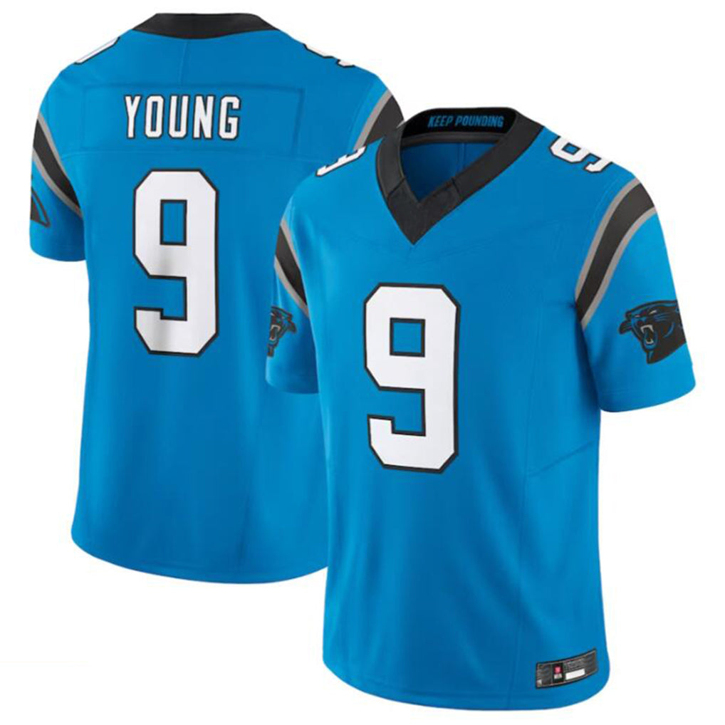 C.Panthers #9 Bryce Young Blue Vapor F.U.S.E. Limited Home Game Ndoa Stitched Jerseys
