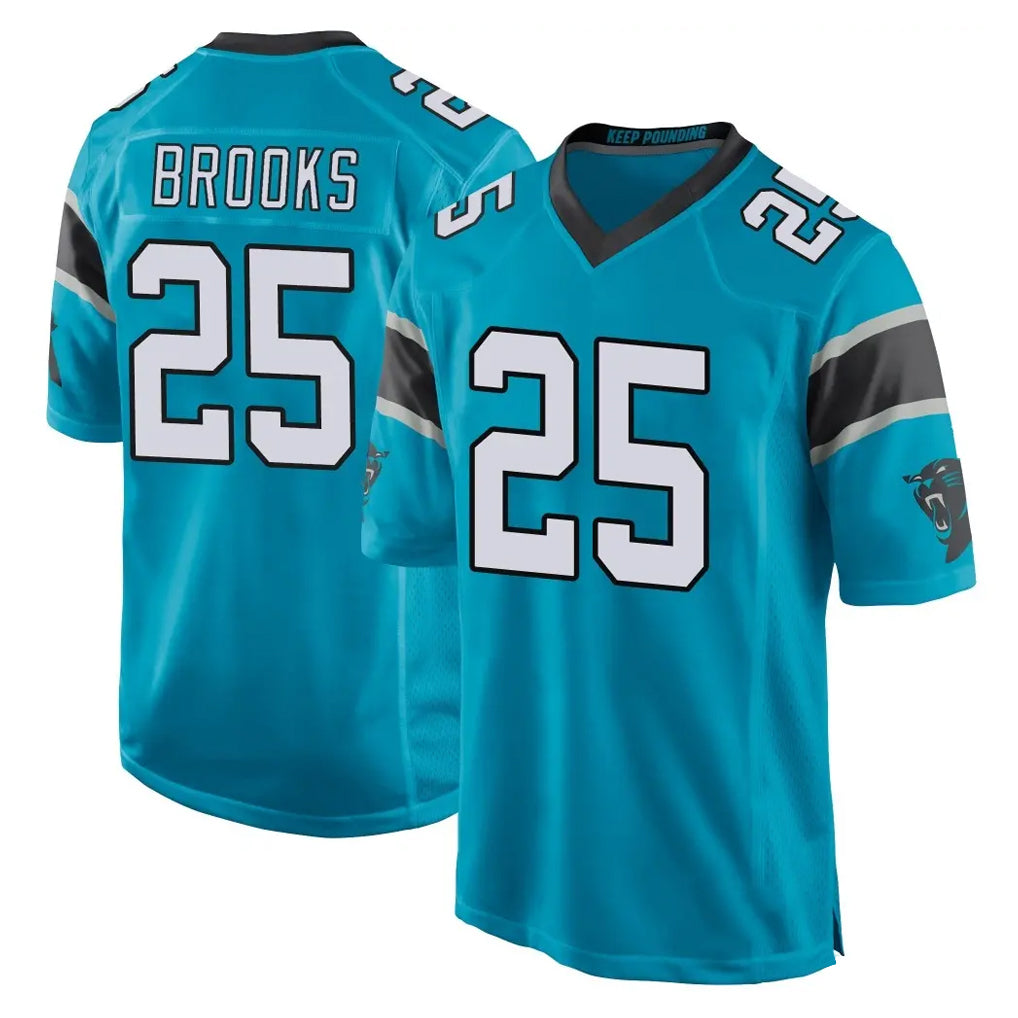 C.Panthers #25 Jonathon Brooks Player Blue Game Ndoa Stitched Jerseys