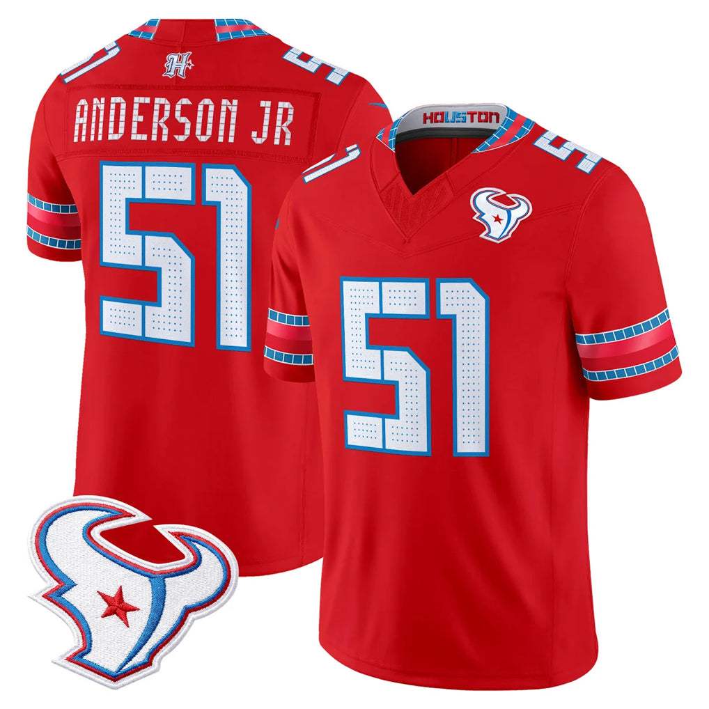 H.Texans #51 Will Anderson Jr. Player Red 2026 Rivalries Vapor Limited Home Game Ndoa Stitched jerseys