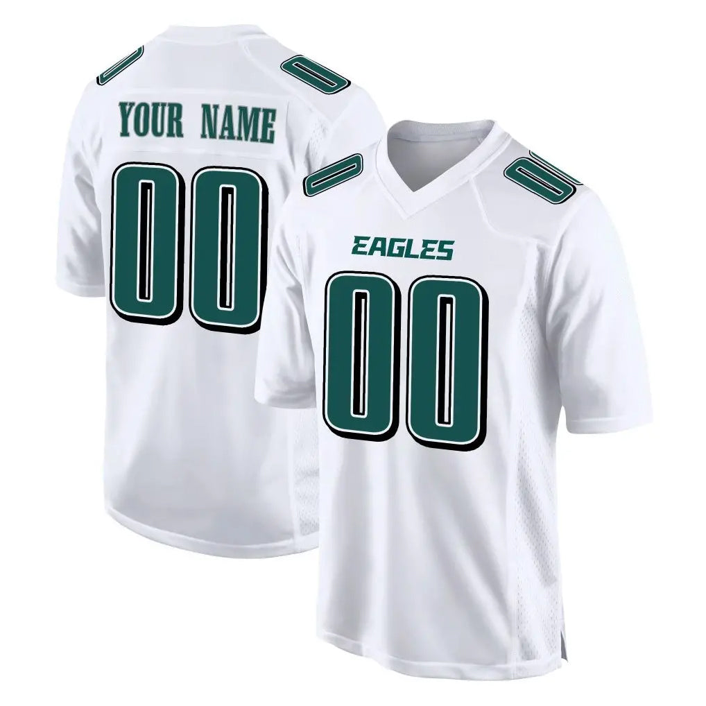 Custom P.Eagles White Tundra Fashion Home Game Any Name & Numbers Ndoa Stitched Jerseys