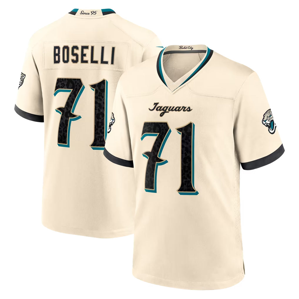 J.Jaguars #71 Tony Boselli?Player Natural 2026 Rivalries Collection Game Ndoa Stitched Jerseys