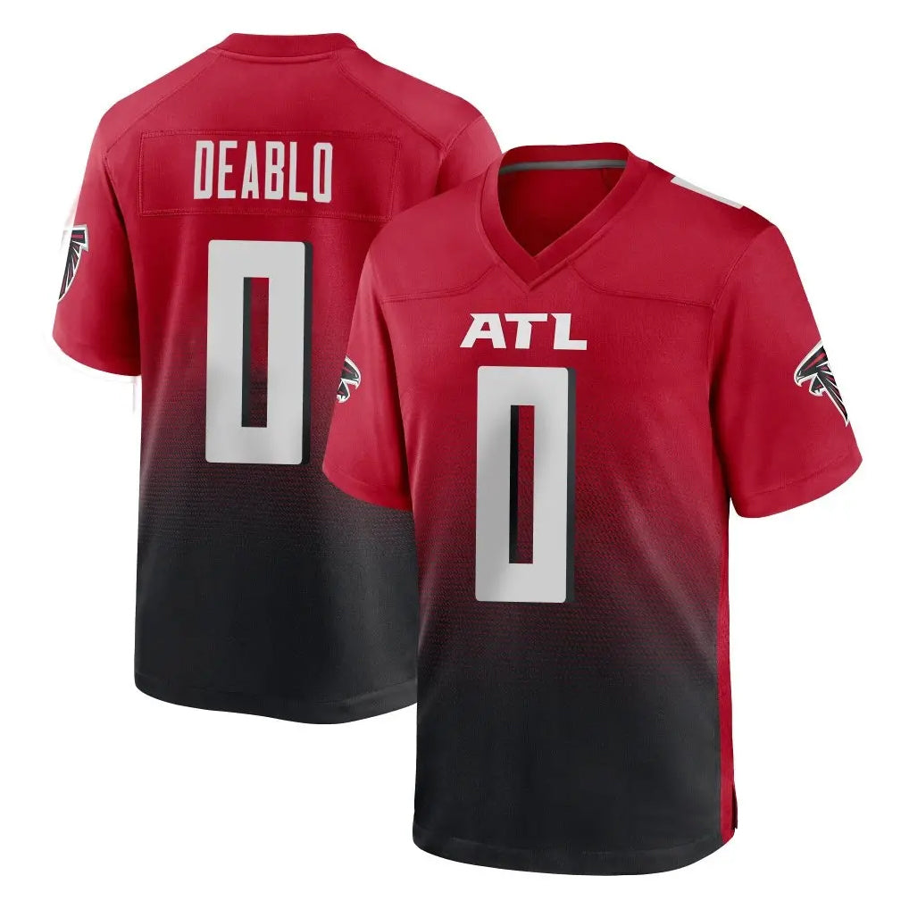 A.Falcons #0 Divine Deablo Player Red Home Game Ndoa Stitched Jerseys
