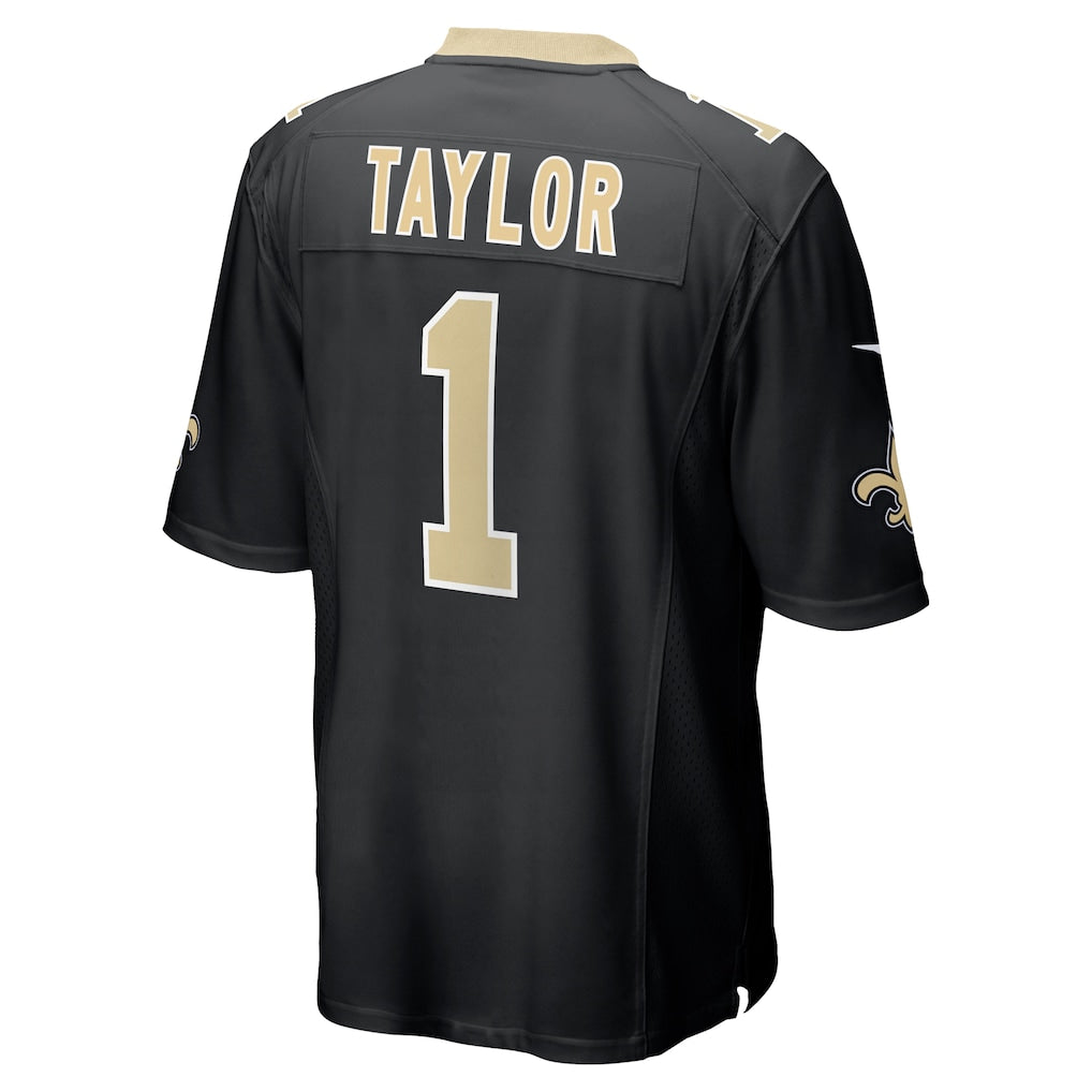 Ndoa NO.Saints #1 Alontae Taylor Black Team Game Jersey