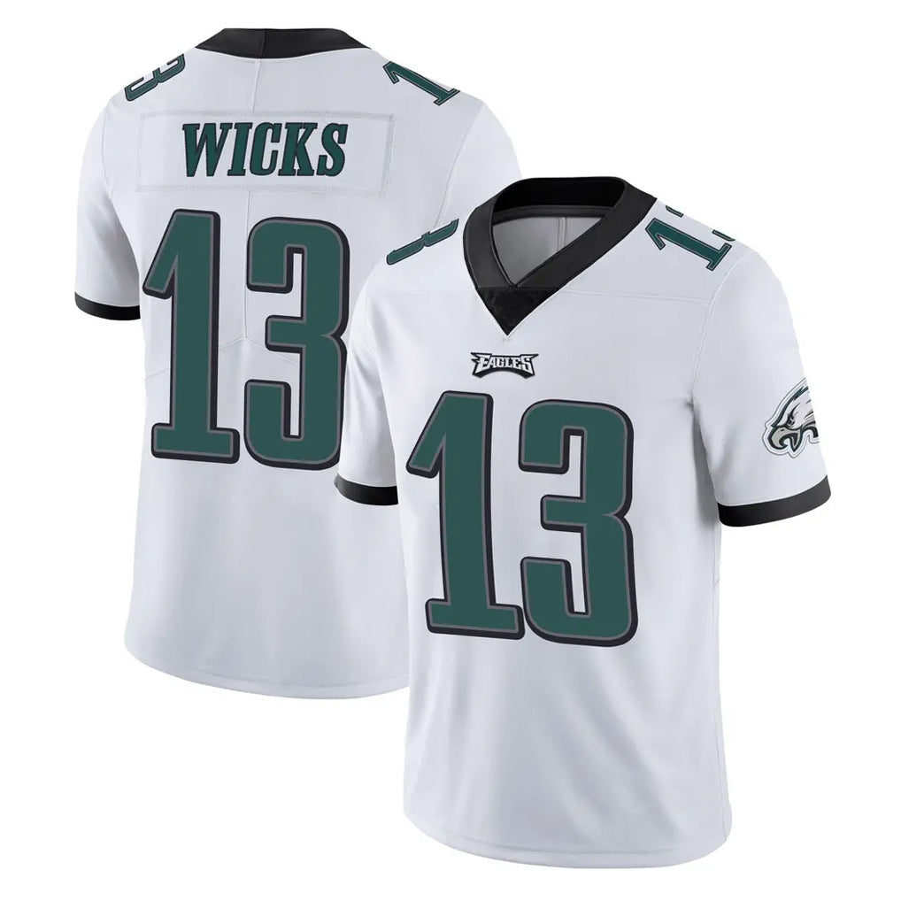P.Eagles #13 Dontayvion Wicks Player White Limited Vapor Untouchable Home Game Ndoa Stitched Jerseys