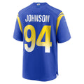 Ndoa LA.Rams #94 Desjuan Johnson Royal Home Game Jersey