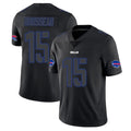 B.Bills #15 Greg Rousseau Player Black Impact Limited Home Game Ndoa Stitched Jerseys