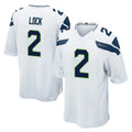 S.Seahawks #2 Drew Lock Player White Home Game Ndoa Stitched Jerseys