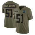 IN.Colts #51 Akeem Davis-Gaither Player Olive 2025 Salute To Service Limited Game Ndoa Stitched Jerseys