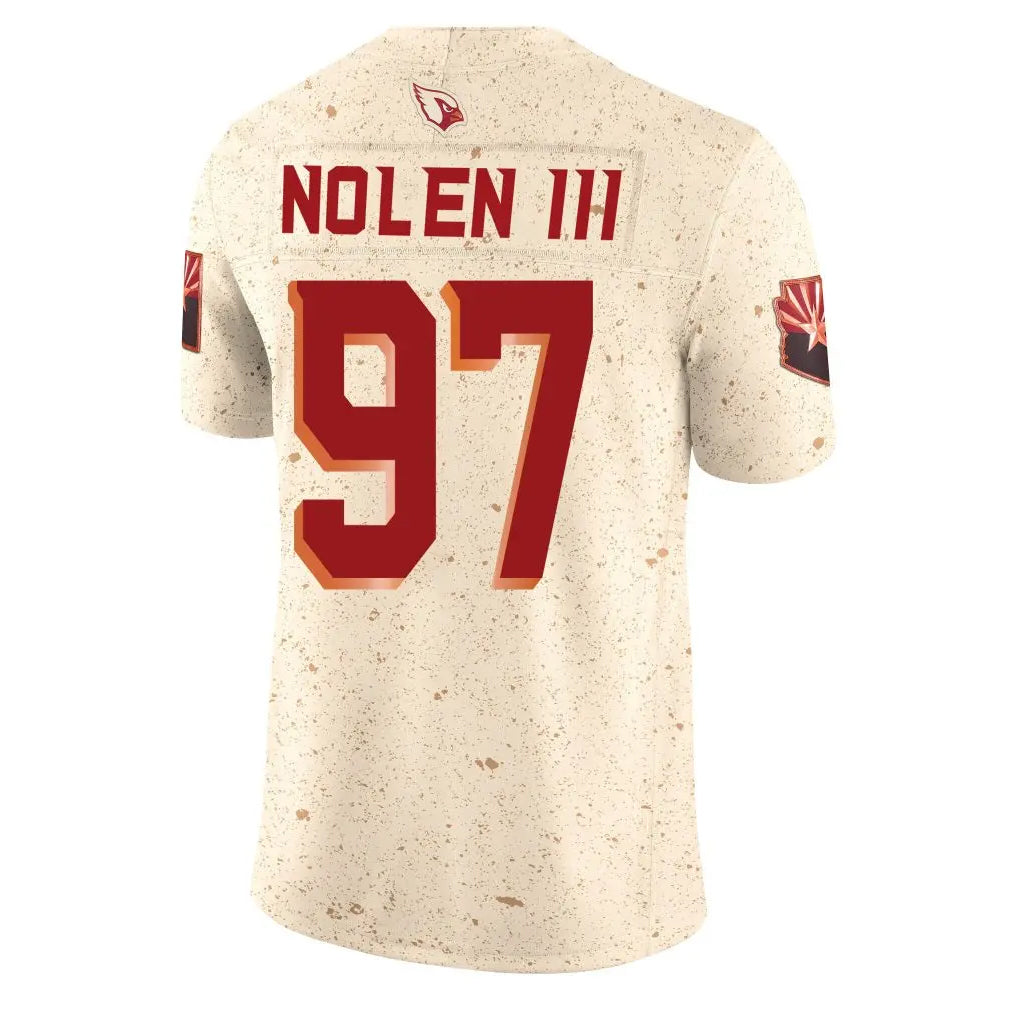 A.Cardinals #97 Walter Nolen III Player Cream Rivalries Collection Vapor Limited Home Game Ndoa Stitched Jerseys
