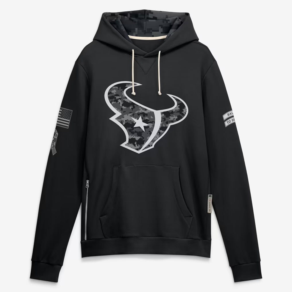 H.Texans 2026 Black Logo Pullover Hoodies Limited Game Ndoa Stitched Jerseys