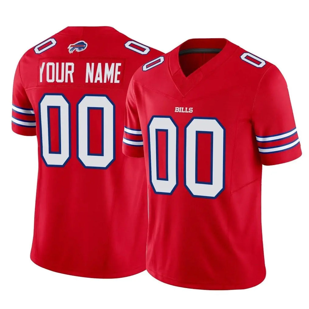 Custom B.Bills Red Vapor F.U.S.E. Limited Home Game Any Name & Numbers Ndoa Stitched Jerseys