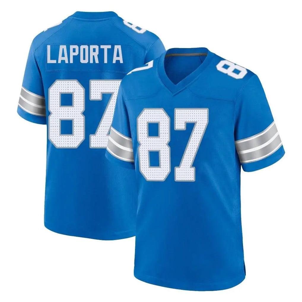 D.Lions #87 Sam LaPorta Player Blue Alternate Home Game Ndoa Stitched Jerseys