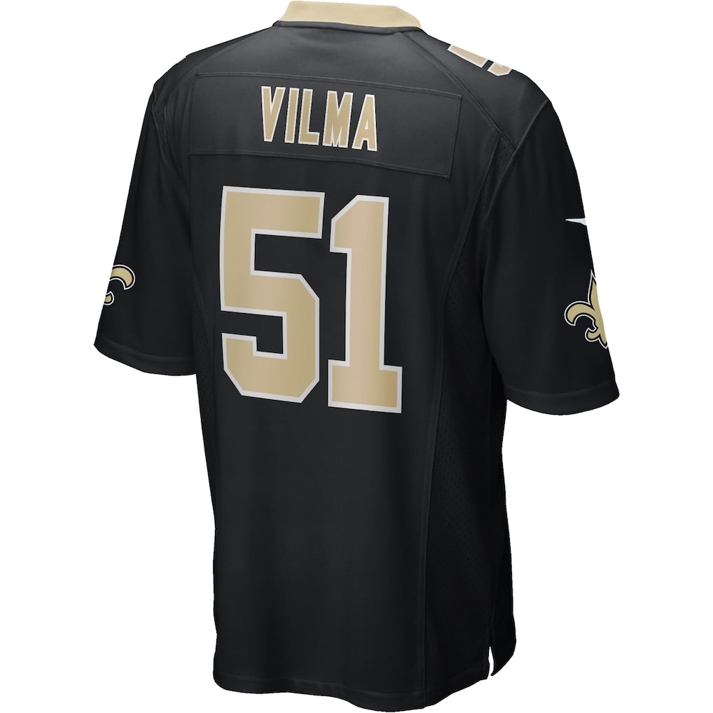 Ndoa NO.Saints #51 Jonathan Vilma Black Game Retired Player Jersey