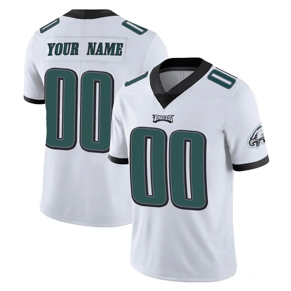 Custom P.Eagles White Limited Vapor Untouchable Home Game Any Name & Numbers Ndoa Stitched Jerseys