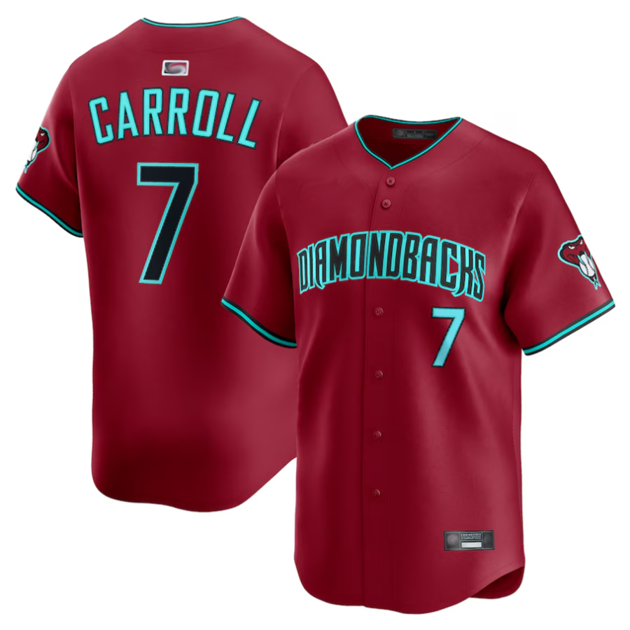 Ndoa A.Diamondbacks #7 Corbin Carroll Player Red Alternate Limited Personalized Stitched Jerseys