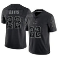 B.Bills #22 Ray Davis Player Black RFLCTV Limited Ndoa Stitched Jerseys