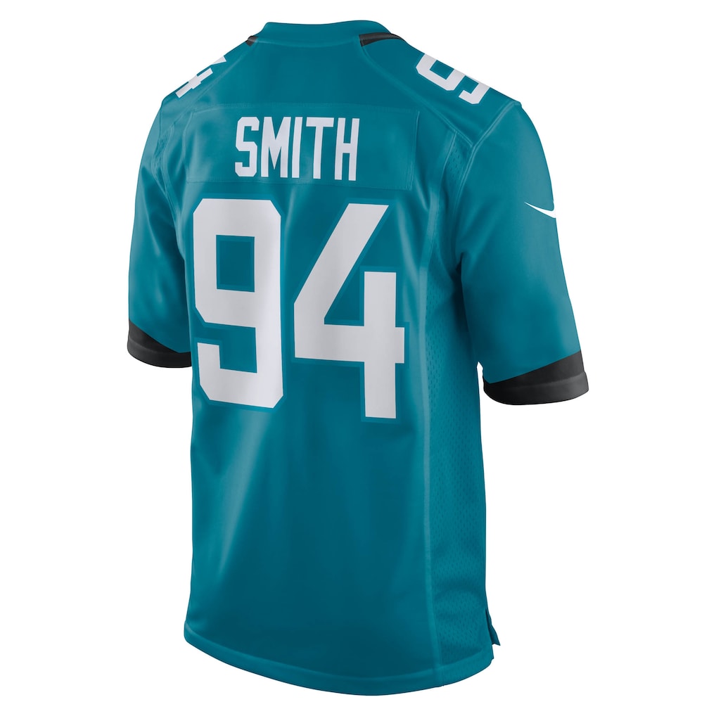 Ndoa J.Jaguars #94 Maason Smith Teal Team Game Jersey