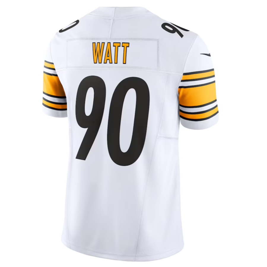 Ndoa #90 T.J. Watt Player P.Steelers White Vapor F.U.S.E. Limited Stitched Jersey