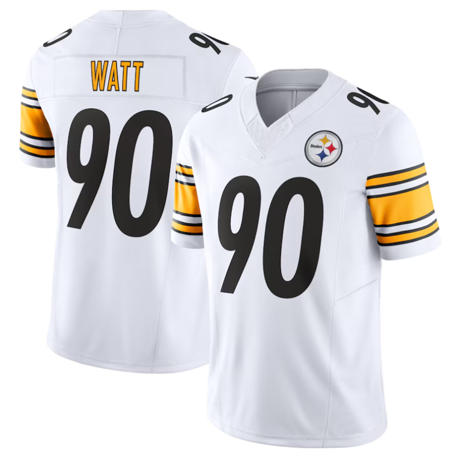 Ndoa #90 T.J. Watt Player P.Steelers White Vapor F.U.S.E. Limited Stitched Jerseys