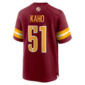 Ndoa W.Commanders #51 Ale Kaho Burgundy Team Game Jersey