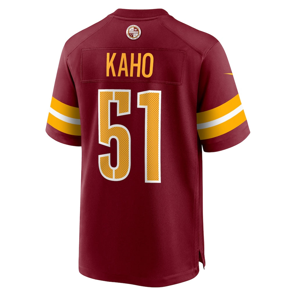 Ndoa W.Commanders #51 Ale Kaho Burgundy Team Game Jersey