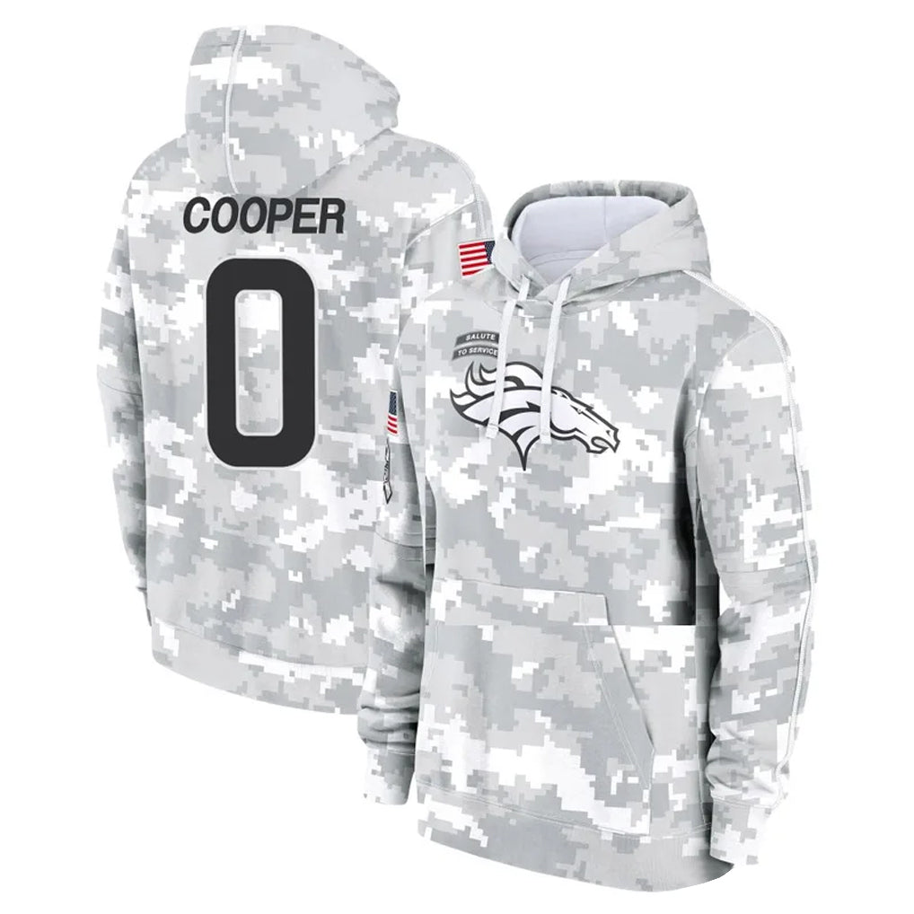 D.Broncos #0 Jonathon Cooper Player Arctic Camo Salute to Service Hoodies Limited Game Ndoa Stitched Jerseys
