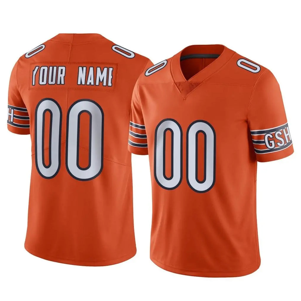 Custom C.Bears Orange Alternate Vapor Limited Home Game Any Name & Numbers Ndoa Stitched Jerseys