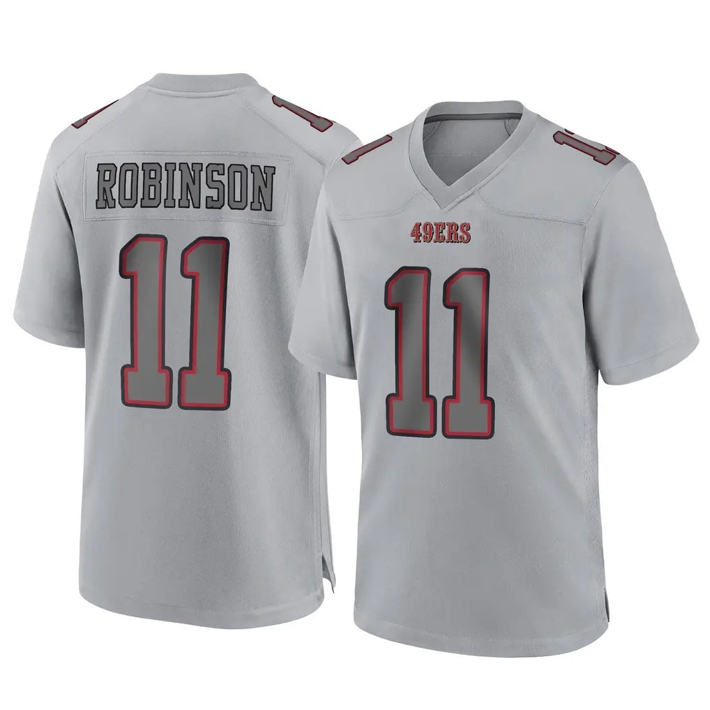 SF.49ers #11 Demarcus Robinson Player Gray Atmosphere Fashion Home Game Ndoa Stitched Jerseys