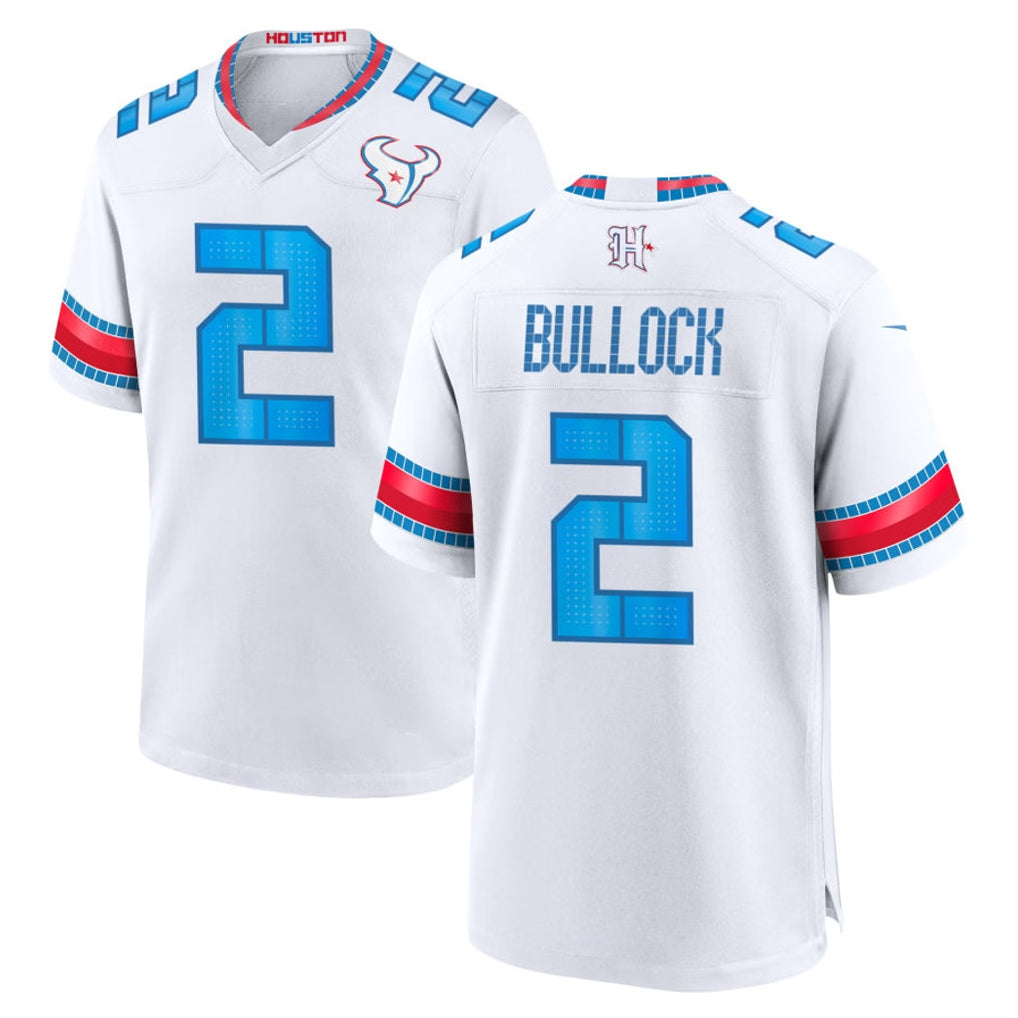 H.Texans #2 Calen Bullock Player Whtie 2026 Rivalries Vapor Home Game Ndoa Stitched jerseys