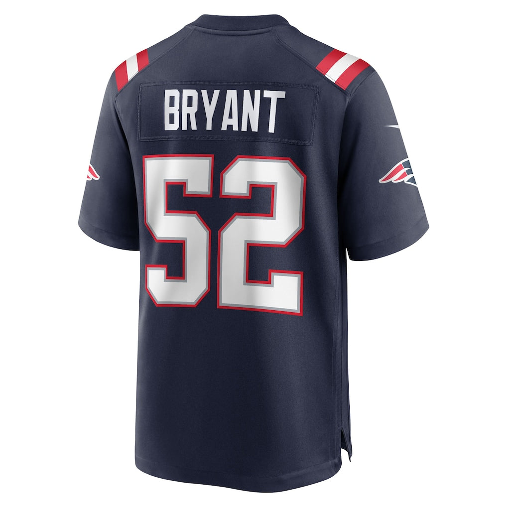 Ndoa NE.Patriots #52 Marcus Bryant Navy Team Game Jersey