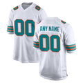 Custom M.Dolphins White Limited Home Game Any Name & Numbers Ndoa Stitched Jerseys