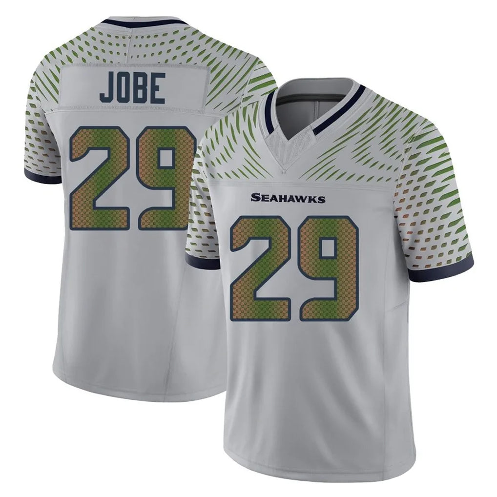 S.Seahawks #29 Josh Jobe Player Grey Limited 2025 Rivalries Collection Home Game Ndoa Stitched Jerseys