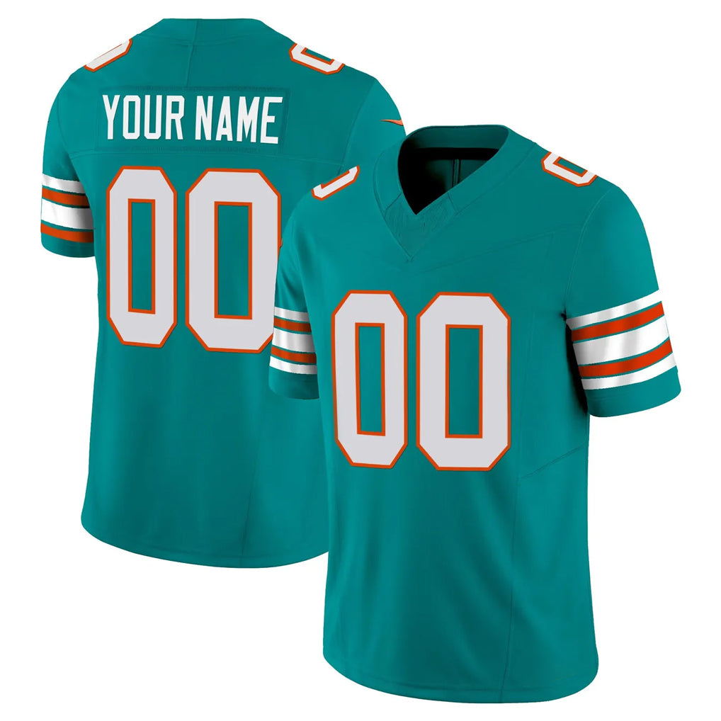 Custom M.Dolphins Aqua Limited Alternate Vapor F.U.S.E. Home Game Any Name & Numbers Ndoa Stitched Jerseys