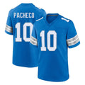D.Lions #10 Isiah Pacheco Player Blue Alternate Home Game Ndoa Stitched Jerseys