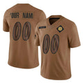 Custom P.Steelers Brown Limited Salute To Service Home Game Any Name & Numbers Ndoa Stitched Jerseys